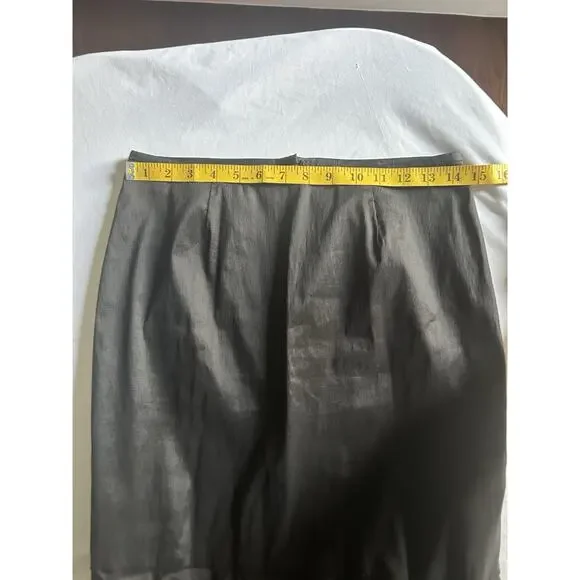 Tadashi Shoji Collection Flutter Taffeta Maxi Skirt Womens Size 8 Black Formal - Picture 6 of 8